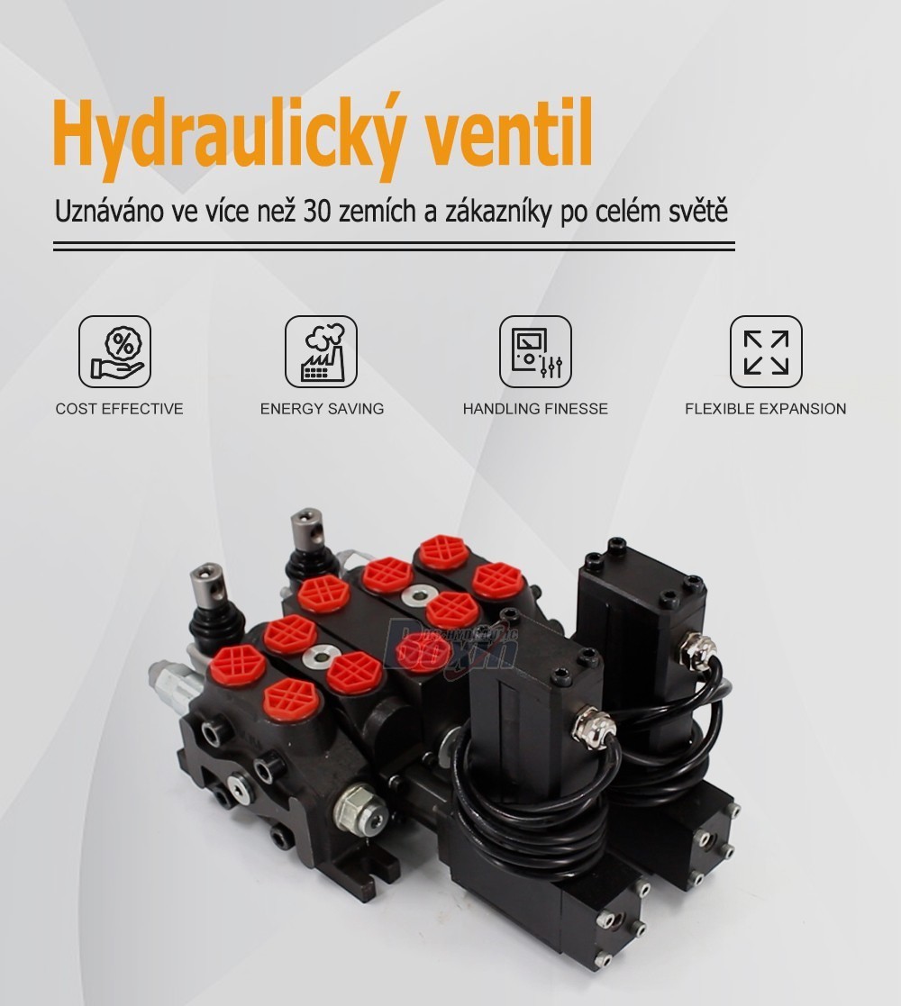 DCV60 Elektromotor 2 cívky Sekční směrový ventil